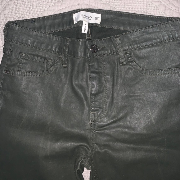 MANGO Olive Green Skinny Jeans Size 4 - Picture 2 of 2